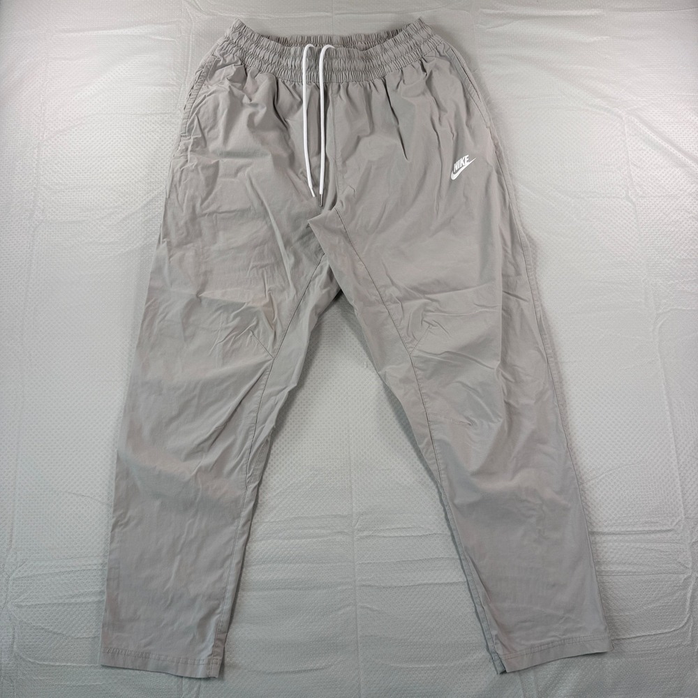 Nike Mens Large Lightweight Nylon Woven Track Pants Joggers Taupe Grey DM6682-01